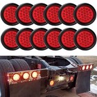 4  Inch Round Led Trailer Tail Lights Red 24 Led  12pcs 4  Inch Round Led Stop