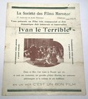 Ivan The Terrible Vintage 1917 Silent Film - Italian Epic Original Movie Herald