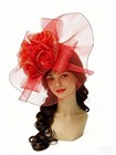 Kentucky Derby Red Tea Party Church Women s Fascinator Hat