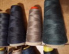 Lot Vtg Thread Spool Cone Mercerize Sew Craft Antique Mix White Blue Black Beige