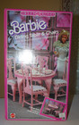 New Vtg Barbie Sweet Roses Dining Table   Chairs 1987  7107 Formal To Casual Set
