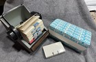 Vintage Rolodex Card File Rotary Wheel Gray Metal W blank Cards Very Cool