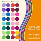 100 Pack Heavy Duty Paper Colored Cardstock Front Back Different Codes 250 Gsm