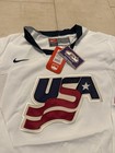 Nwt Vtg Nike Usa National Hockey Team Olympic Jersey Swift White Nos Mens Size L