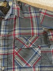 Vintage Western Jacket Mens Medium Tall Plaid Quilted Lined Shirt 90s Workwear