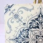 Antique Minton China Works Tile 2361 Blue Medallion Transferware Victorian 6x6