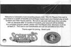 Scarlet s Casino - Central City  Co - 1st Issue Slot Card