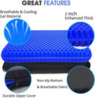 Gel Seat Cushion For Long Sitting  Extra Thick Gel Cushion For Wheelchair Soft C