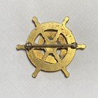 Ms Gripsholm Swedish American Line Diesel Powered Ocean Liner Brass Wheel Pin