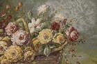 Basket Of Flowers Jacquard Woven Tapestry Wall Hanging Floral Home Decor Art