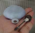 Very Fine Old Chinese Hand Carving Green And White Jadeite Emerald Snuff Bottle