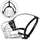 Clevertail Xl Metal Dog Muzzle For Extra Large  Silver Wire   Black Straps