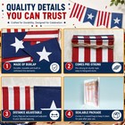 Uniwish American Flag Bunting Banner 4th Of July 1 Count  pack 1   Brown