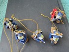 Used 5 Pc Set Jimmie Johnson Lowes Mini Ornaments Christmas Pit Crew Bears 2006