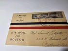 Rare Airmail Stamped Letter With Message From Boston To Other Cities