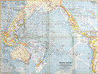     1962-4 April Vintage Original Map Pacific Ocean National Geographic Map - A1