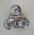 Rare Vintage Gorham Mfg  Santa Fe Railroad Salt  Pepper   Paprika Set With Caddy