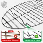 12inch Stainless Steel Roasting Rack  Oval Rack For Small  Silver 