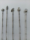 5 Vtg Sterling Silver Iced Tea Spoons Stirs Stamped Sterling  950