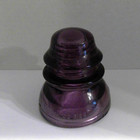 Vtg Antique Whithall Tatum No 1 Purple Amethyst Glass Telephone Pole Insulator