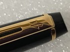 Waterman Paris Black Lacquer Gold Trim Twist Ballpoint Pen  Writing Condition