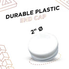 2 0  Inch Round Plastic Plug Insert  10 Pack  White End Cap For Metal Tubing  Fe