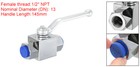 1 2  Npt Hydraulic Ball Valve 2-way High Pressure Shut-off Ball Valve 7250psi