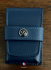 S t  Dupont Blue Leather Legrand   Line 2 Lighter Case Pouch  180026 New In Box