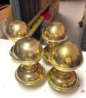 Vintage Brass Ball Finials Large Decorative Post Bed Finials Set Of 4