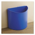 Safco 9927bb 3 Gal Plastic Desk-side Recycling Receptacle - Black blue New