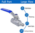 1 4  Npt Full Port Ball Valve Heavy Duty Stainless Steel 304 Male X Female Threa