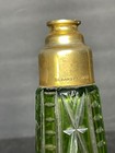 Vintage Antique Green Cut Glass Perfume Glass Bottle Debans Ny France