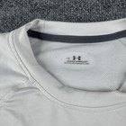 Under Armour Shirt Mens L White Long Sleeve Compression Thermal Logo Workout Gym