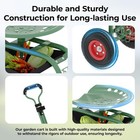 Garden Rolling Stool With Wheels     Outdoor Garden Chair For Patio And Lawn