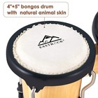 Bongo Drums Set 4    5  Tunable Wood   Metal Professional With Wrench