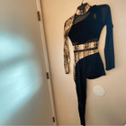 Weissman Elite Dance Costume Unitard Yellow Flicker Beat Mt11165 Snake Print Sa