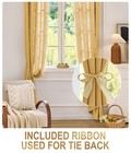 Misstiam Mustard Yellow Linen Window Curtain Panels Grommets 52 Inches Width 96