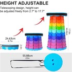 1 Pcs Upgraded Foldable Stool Thickened Portable Collapsible Stool  colorful 