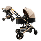 Luxury 2-in-1 Baby Stroller With Bassinet  Foldable High Landscape Travel Pram