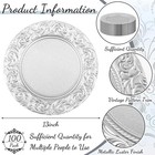 100 Set Antique Charger Plates With Napkins Set 13 Inch Plastic Round Chargers