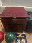 Sportscraft Heritage Bocce Ball Set In Wooden Box Complete Excellent Condition
