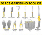 10 Piece  Heavy Duty Gardening Tool Set With Gardening Tool Bag  Stainless Steel