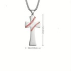 Men Women Baseball Cross Necklace Stainless Steel Sports Cross Necklace Gift New
