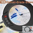 10x Magnifying Glass With Light And Stand  3-in-1 Adjustable Swing Floor Lamp  5