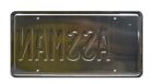 Seinfeld   Cosmo Kramer s Impala   Assman   Stamped Replica Prop License Plate