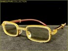 Men s Classy Sophisticated Retro Hip Hop Rapper Clear Lens Eye Glasses Handmade 