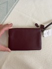 With Tags Coach Corner Zip Wristlet In Crossgrain Leather F54626 Silver burg