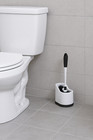 Toilet Bowl Brush Set With Rim Cleaner   Holder     Non-scratch Cleaning Kit