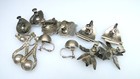 Vintage Mexico Silver Screwback Earrings 6prs Signed Taxco Dangle Lot
