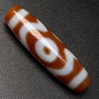 Pure Tibetan Buddhism Agate 3 Eyes Totem Dzi Bead Amulet Necklace Pendant Gm961